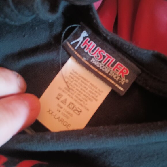 Men's Black Vintage XXL Larry Flynt Hustler T-Shirt Adult Magazine Tour - Picture 3 of 4